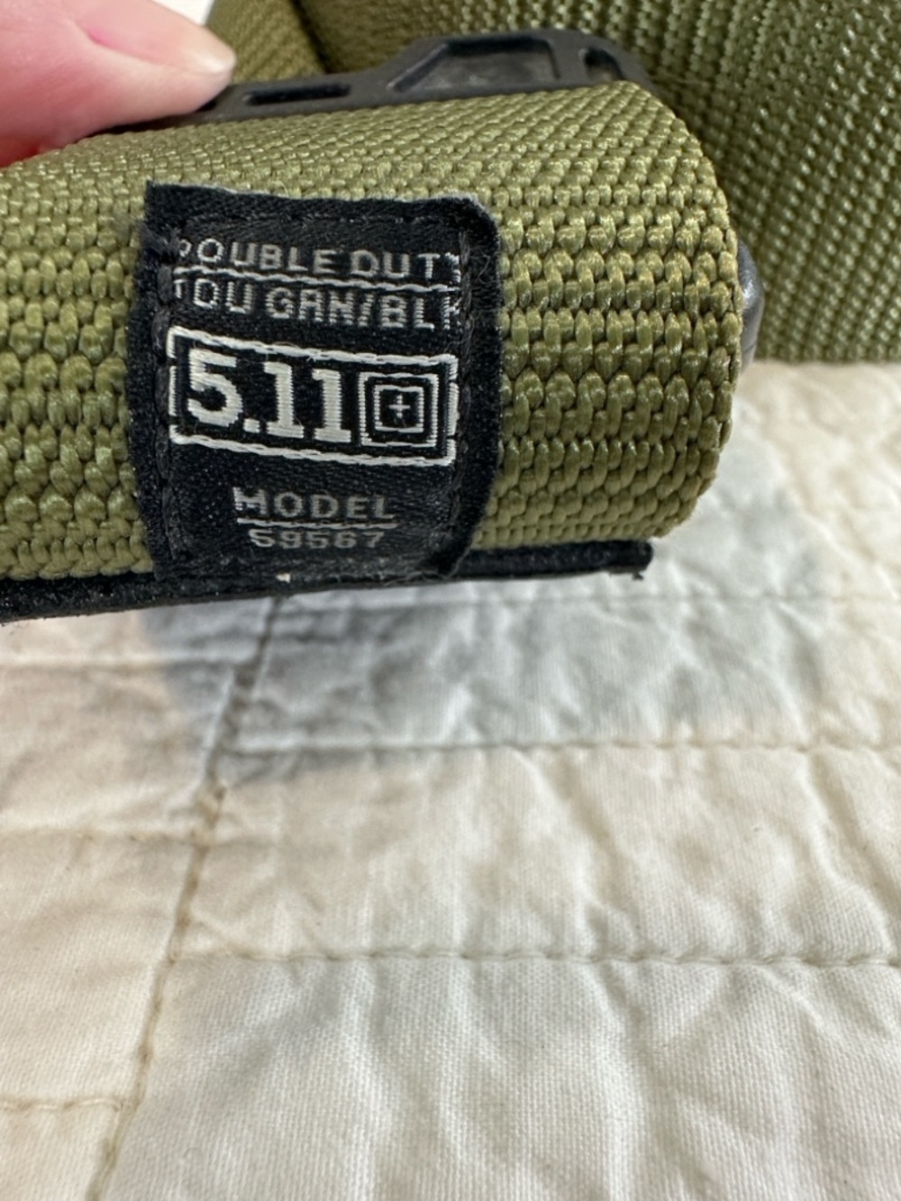 5.11 Tactical Belt 1.5” Double Duty Large Reversible Green Black 44” - Picture 3 of 5